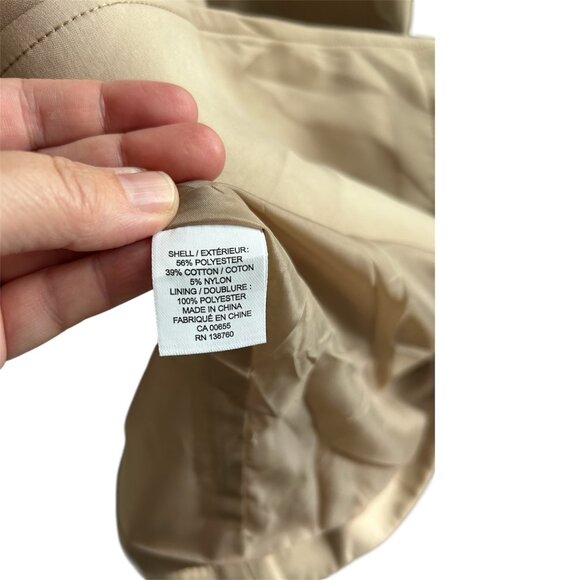 RW&Co. Women's Beige Double Breasted Trench Coat US M. - Picture 7 of 8